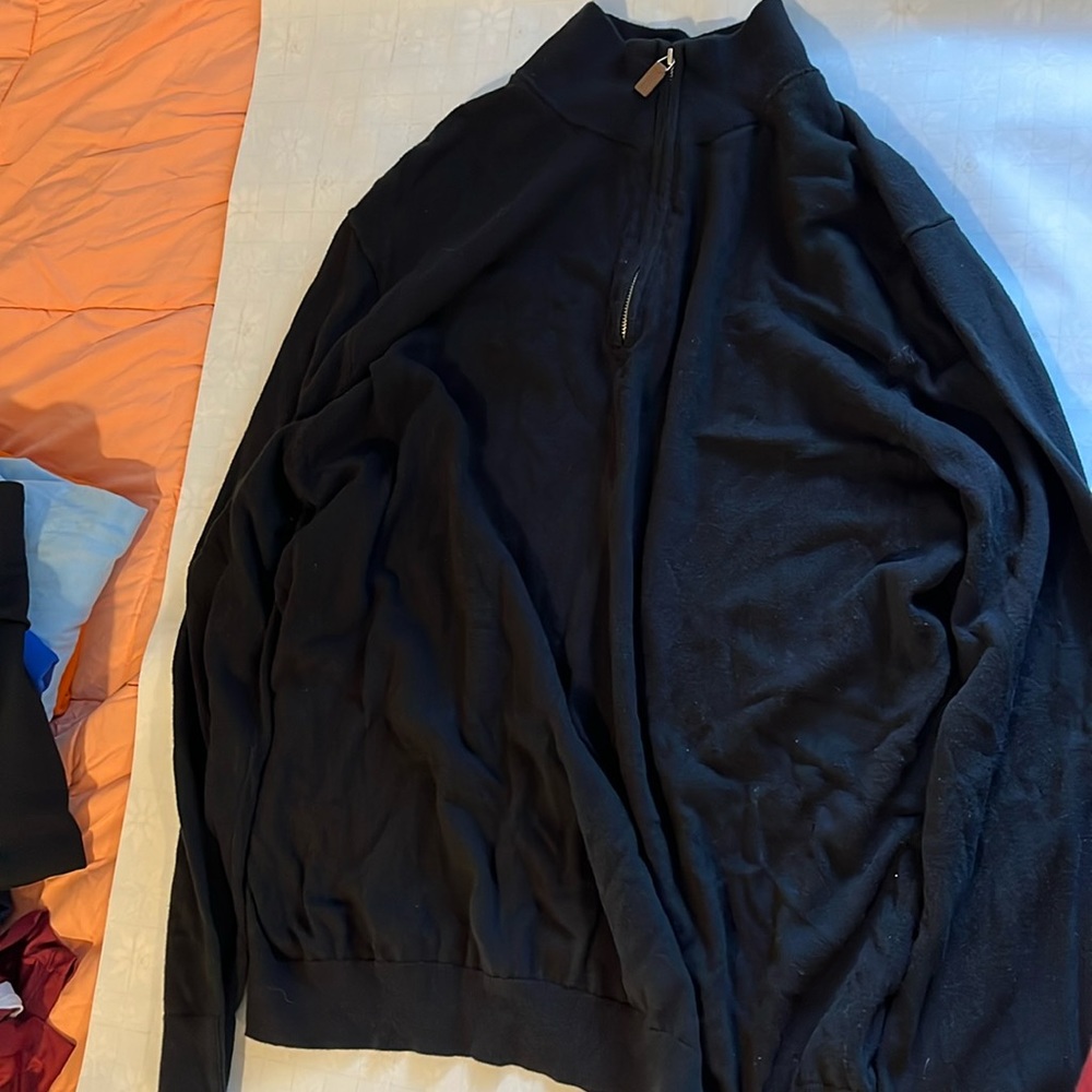 Black Quarterzip 3X Black